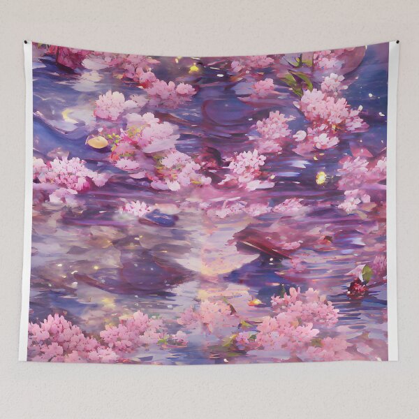 Item preview, spring, sakura, flowers, water,  designed and sold by Maria Mihailova.