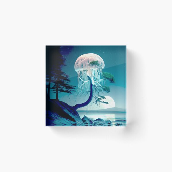 Item preview, Jellyfish Climbing a Tree by the Beach designed and sold by Chiron WADE.