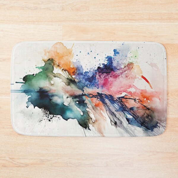 Item preview, Radiant Bloom: Colorful Abstract Watercolor Painting designed and sold by maninthebox1.