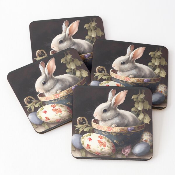 Item preview, Colorful Easter Bunny in an Egg - Classic Oil Painting designed and sold by jcliu.