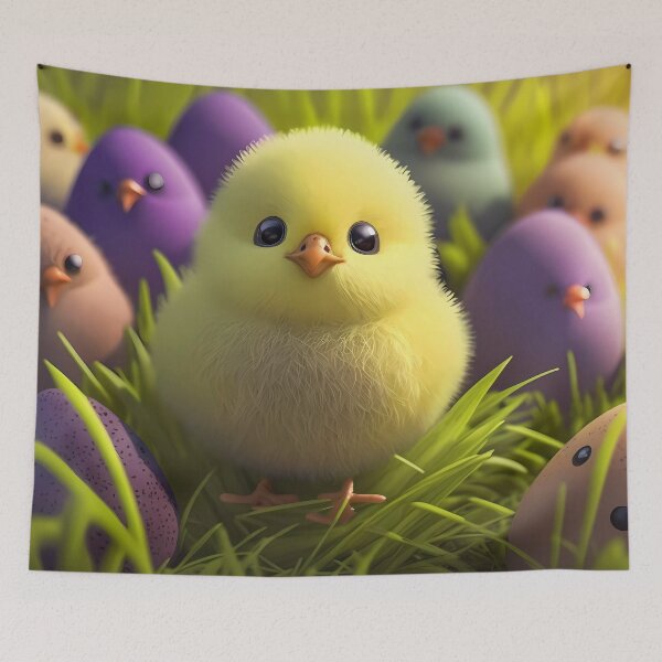 Aperçu de l'œuvre Easter Chick and Eggs créée et vendue par Esoteric Designs.