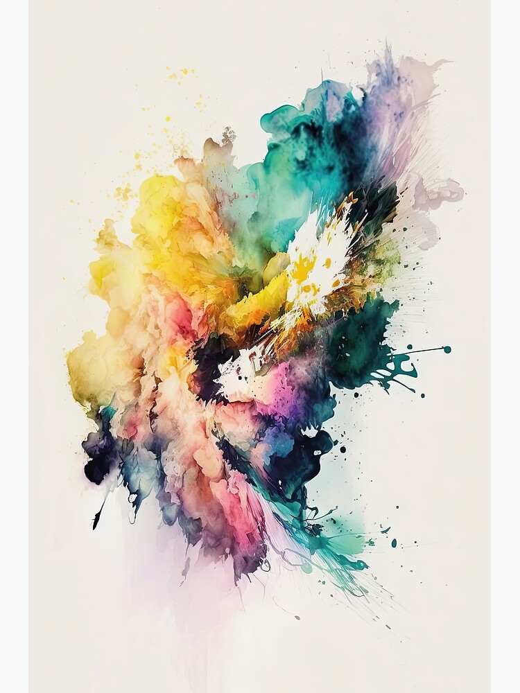 Blissful Chaos: Colorful Abstract Watercolor Painting Art Board Print for  Sale by maninthebox1