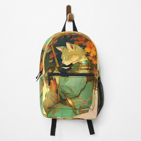 Item preview, Art Nouveau Traditional Japanese Samurai Cat designed and sold by entwithanaxe.