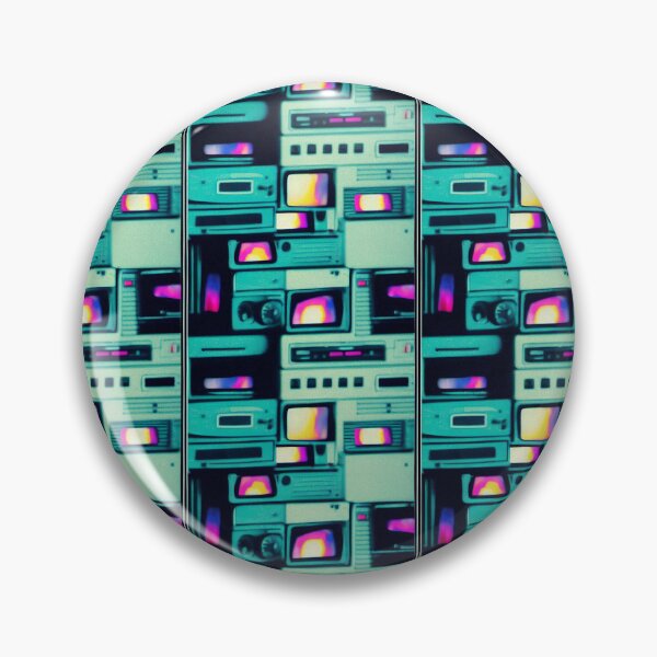 Artikelvorschau, Vintage VHS / VCR Machines - 80s Retro Style Television Pattern entworfen und verkauft von Fine Prints.