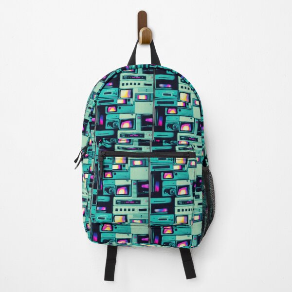 Item preview, Vintage VHS / VCR Machines - 80s Retro Style Television Pattern designed and sold by Fine Prints.