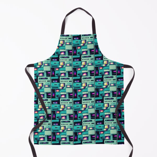 Item preview, Vintage VHS / VCR Machines - 80s Retro Style Television Pattern designed and sold by Fine Prints.