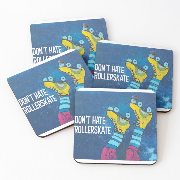 Item preview, Dont Hate Rollerskate | 80s Skates, Upside Down Skater, Graffiti Art designed and sold by TheJadeCat.