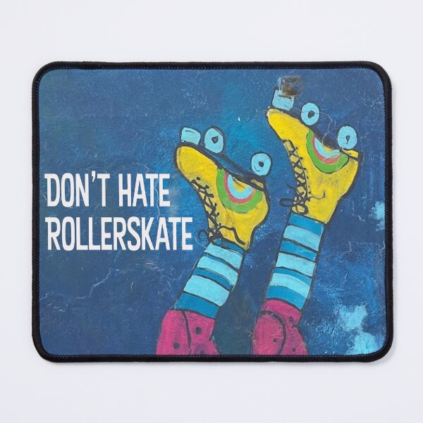 Item preview, Dont Hate Rollerskate | 80s Skates, Upside Down Skater, Graffiti Art designed and sold by TheJadeCat.
