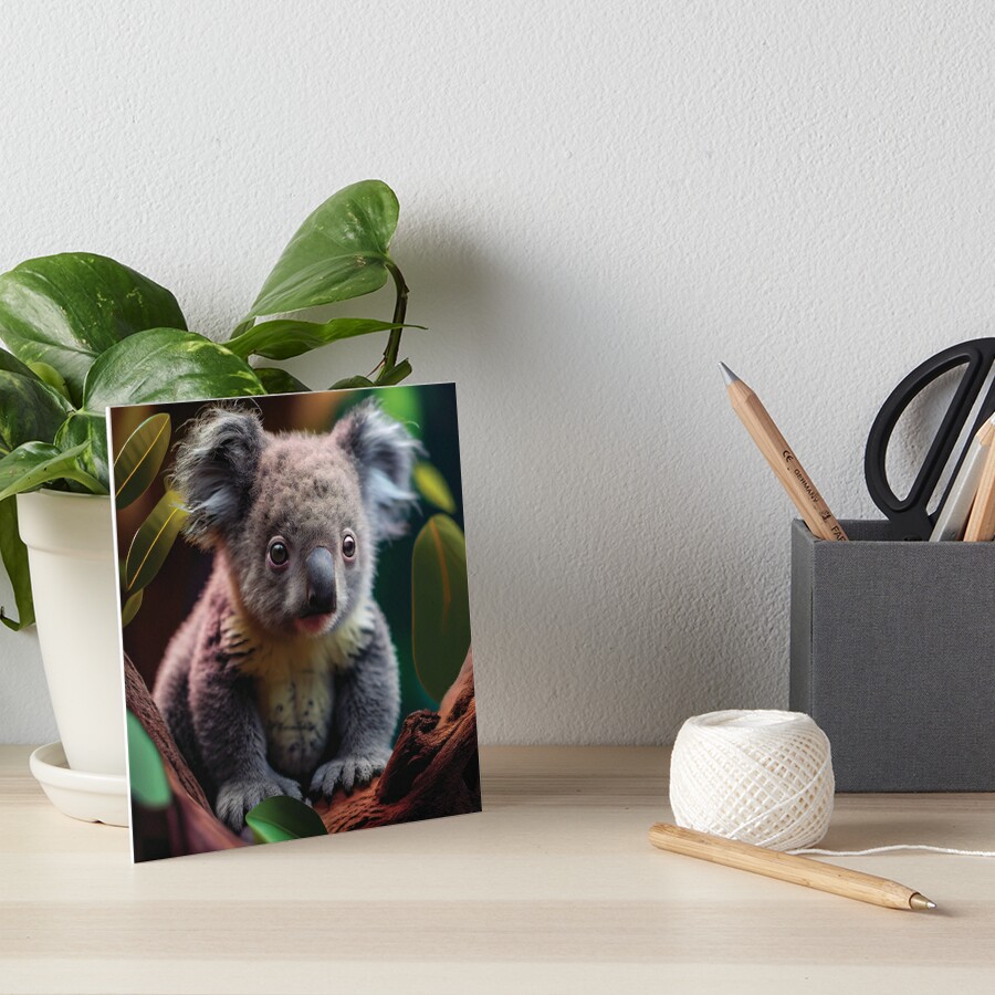 Impression rigide for Sale avec l'œuvre « Fête d'anniversaire Koala » de  l'artiste SaradaBoru