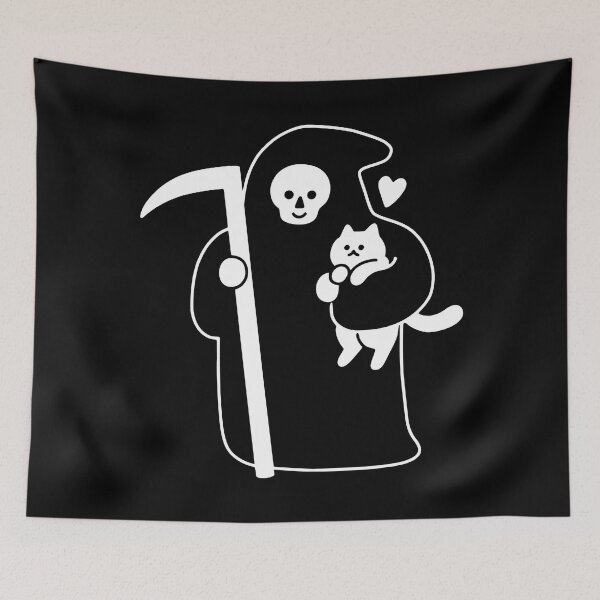 Item preview, The Grim Reaper Loves Cats designed and sold by obinsun.