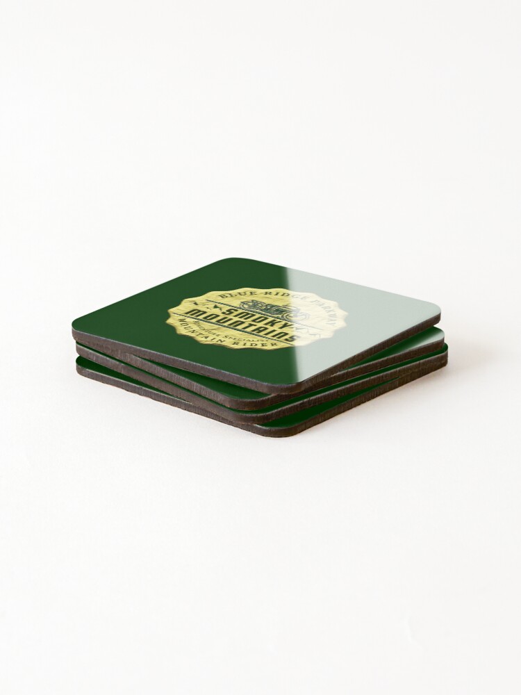 Thumbnail 4 of 5, Coasters (Set of 4), Blue Ridge Parkway Rider designed and sold by SoldierAlways.