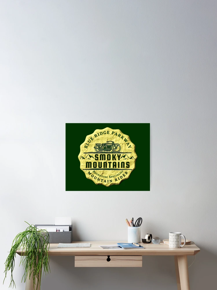 Thumbnail 2 of 3, Poster, Blue Ridge Parkway Rider designed and sold by SoldierAlways.