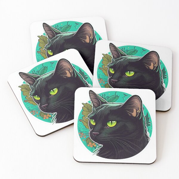 Item preview, Green Eyed Cat 1 designed and sold by DigitalArtcapes.