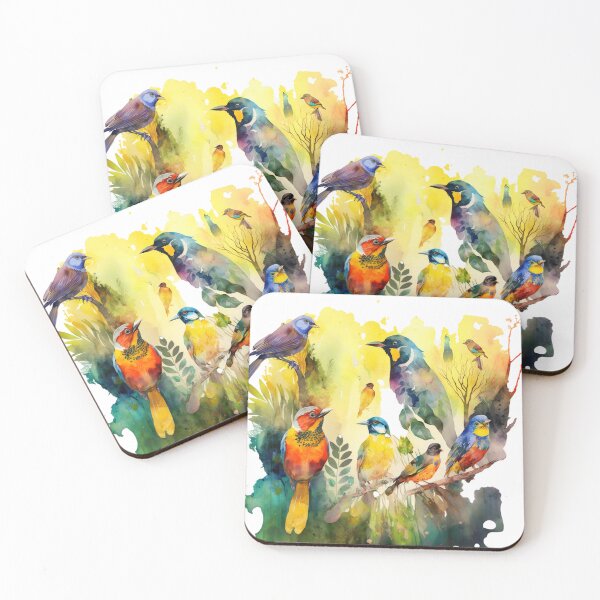 Item preview, everybirdy golder birds pattern designed and sold by printiesart.