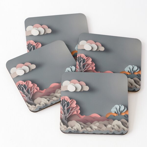 Item preview, Storm Sky Pink in Paper art style designed and sold by FormFinder.