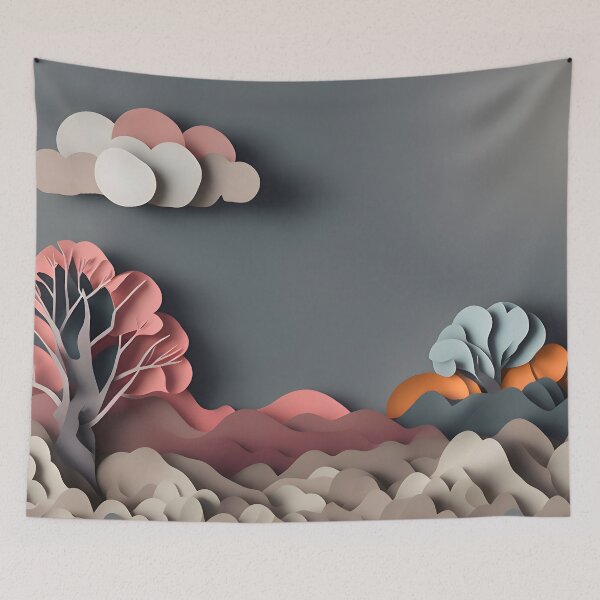 Item preview, Storm Sky Pink in Paper art style designed and sold by FormFinder.