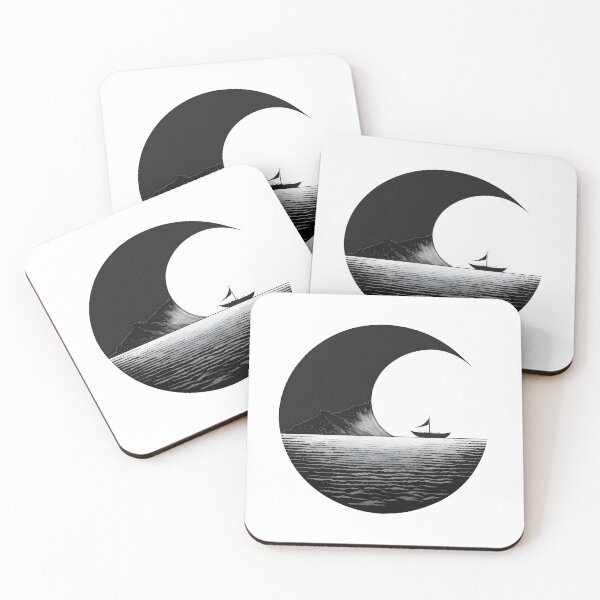 Item preview, Half moon shaped sailing scene designed and sold by LuPa Creative.