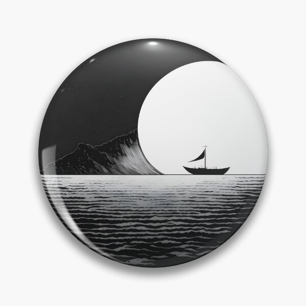 Item preview, Half moon shaped sailing scene designed and sold by LuPa Creative.