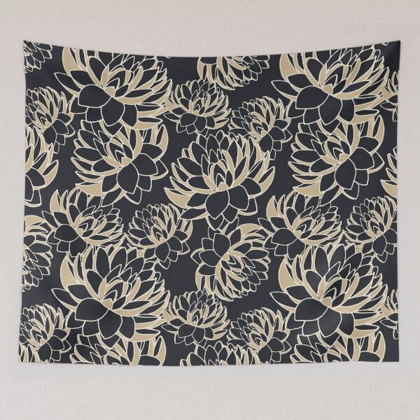 Artikelvorschau, Schwarzes Dahlie-Muster entworfen und verkauft von JNalleyDesigns.