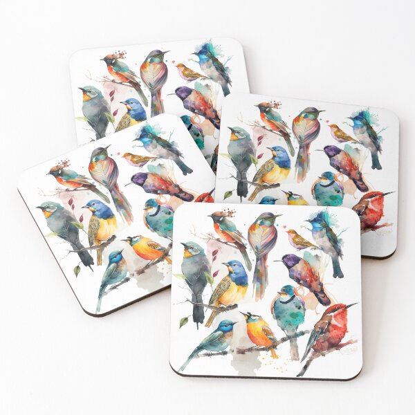 Item preview, everybirdy golder birds pattern designed and sold by printiesart.