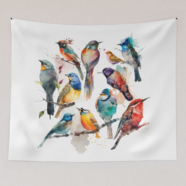Item preview, everybirdy golder birds pattern designed and sold by printiesart.