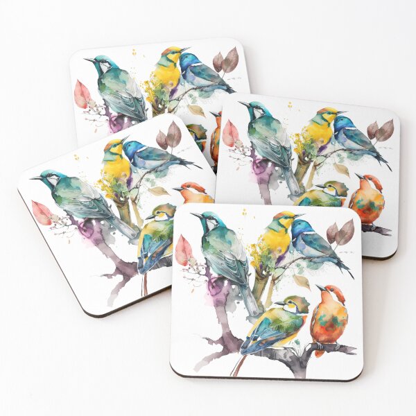 Item preview, everybirdy golder birds pattern designed and sold by printiesart.