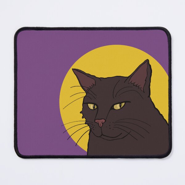 Item preview, The gray cat is the Boss . Dark cat watching you with a serious look. designed and sold by marina63.