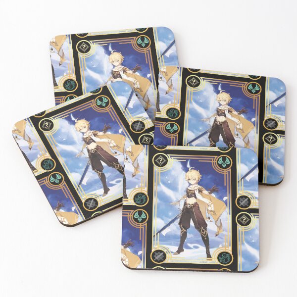 Item preview, Traveler Aether - Anemo - Black Border designed and sold by RynTheArtist.