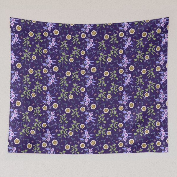Item preview, Auricula Flower Pattern - Blue designed and sold by JaselviiStudio.