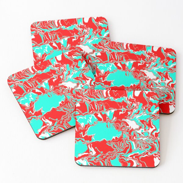 Item preview, Red teal white  designed and sold by awsomepatterns.