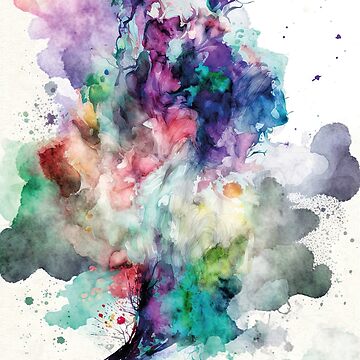 Chromatic Burst: Abstract Watercolor Ink Splash Painting Canvas Print for  Sale by maninthebox1
