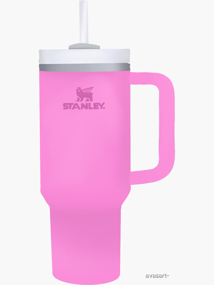 Cute pink Stanley cup  Sticker for Sale by avasart