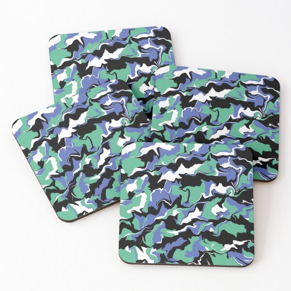 Item preview, White green blue black designed and sold by awsomepatterns.