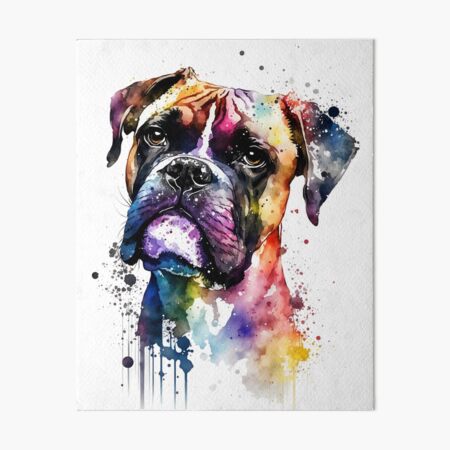 Fun BOXER Dog bright colorful Pop Art Painting by Lea Bath Mat by wilddogs