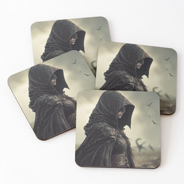 Item preview, Masked Female Warrior Walks Through the Ruins of a Battlefield designed and sold by Dragonstrom.
