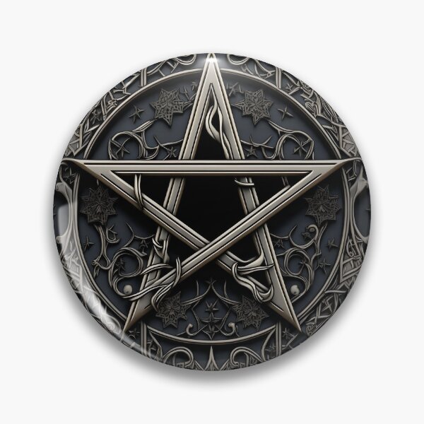 Item preview, Star Pentagram Oxidized Silver designed and sold by FenixRiver.