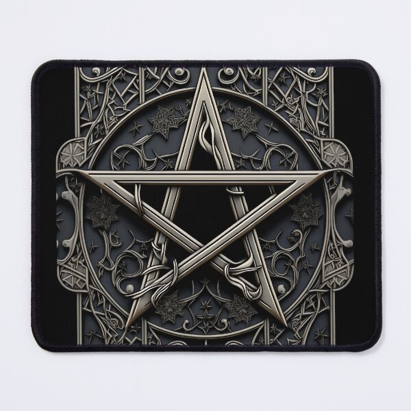 Item preview, Star Pentagram Oxidized Silver designed and sold by FenixRiver.