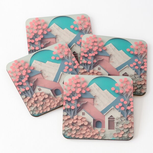 Item preview, Dream House Pink in Paper art style designed and sold by FormFinder.