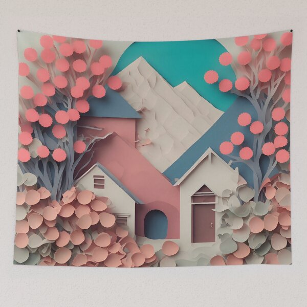 Item preview, Dream House Pink in Paper art style designed and sold by FormFinder.