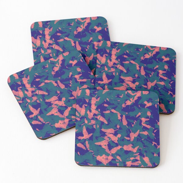 Item preview, Teal orange feathers  designed and sold by awsomepatterns.