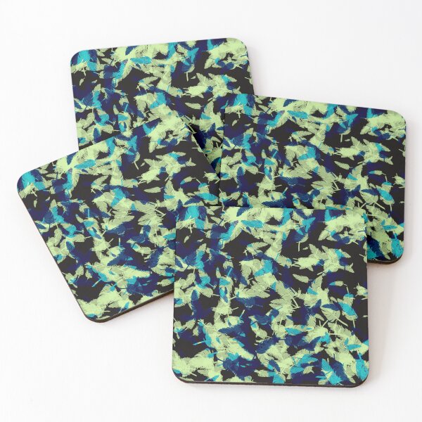 Item preview, Blue green feathers  designed and sold by awsomepatterns.