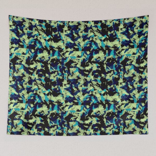 Item preview, Blue green feathers  designed and sold by awsomepatterns.