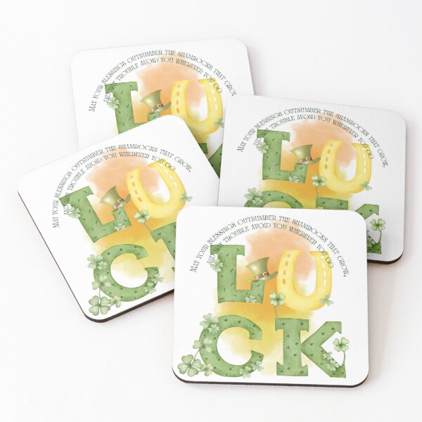 Item preview, Happy St. Patrick's Day - May your blessings outnumber the shamrocks that grow, and may trouble avoid you wherever you go designed and sold by aywchen.