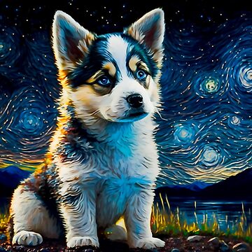 Husky puppy outlet panting at night