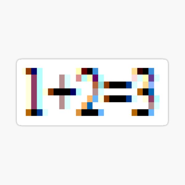 Arithmetic: One Plus Two Equals Three Sticker