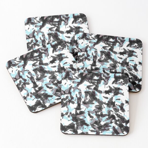 Artikelvorschau, Black blue feathers  entworfen und verkauft von awsomepatterns.