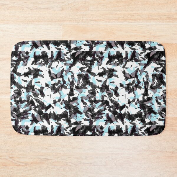 Item preview, Black blue feathers  designed and sold by awsomepatterns.