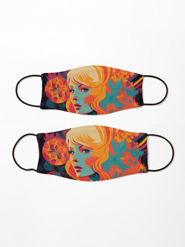 Psychedelic Girl Mask for Sale by Texterns