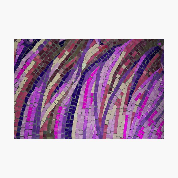 Pink & Purple Mosaic - JUSTART (c) Photographic Print