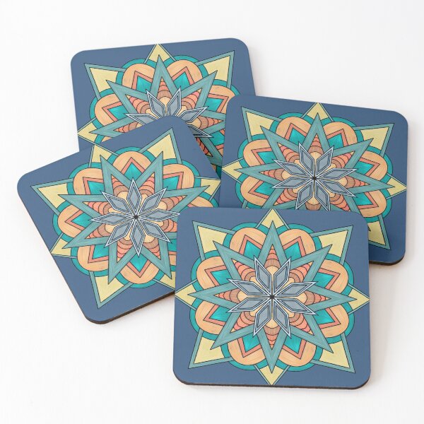 Item preview, Painterly Warm Star Mandala designed and sold by Peace502.